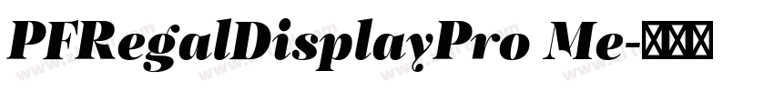 PFRegalDisplayPro Me字体转换